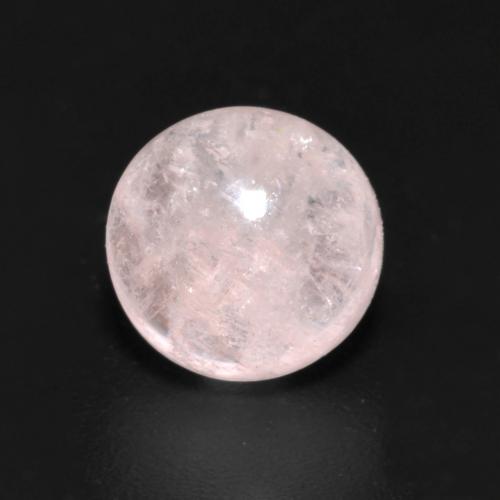 Light Coral Pink Morganite Gem - 1.6ct Round Cabochon (ID: 603209)
