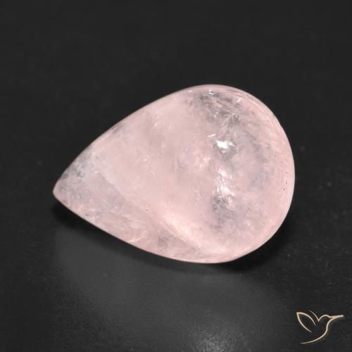 4.38 ct Pink Morganite Stone, Natural Morganite in Pear Cabochon Shape for Sale