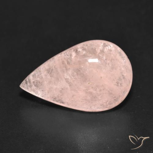 5.03ct Natural Medium Pink Morganite, Pear Shape, Transparent