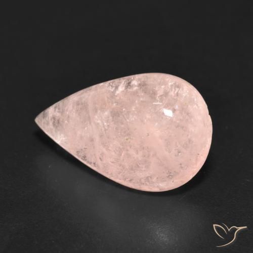 5.03 ct Pink Morganite Stone, Natural Morganite in Pear Cabochon Shape for Sale