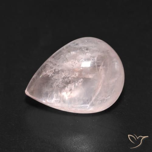 3.77 ct Pink Morganite Stone, Natural Morganite in Pear Cabochon Shape for Sale
