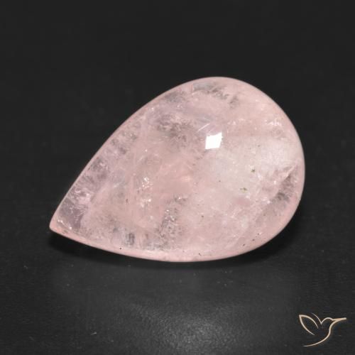 7.00ct Natural Medium Pink Morganite, Pear Shape, Translucent