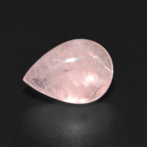 10 x 7,1mm rosa Morganit im Birnen-Cabochon Schliff aus Afghanistan, Gewicht 1,82 ct, Garantiert echter Edelstein in Transparent Reinheit, 1 Stück Morganit - die Farbe ist Hellrosa, Mohs-Härte von 7,5 - 8 Geeignet für den täglichen Gebrauch im Schmuck, Photo A