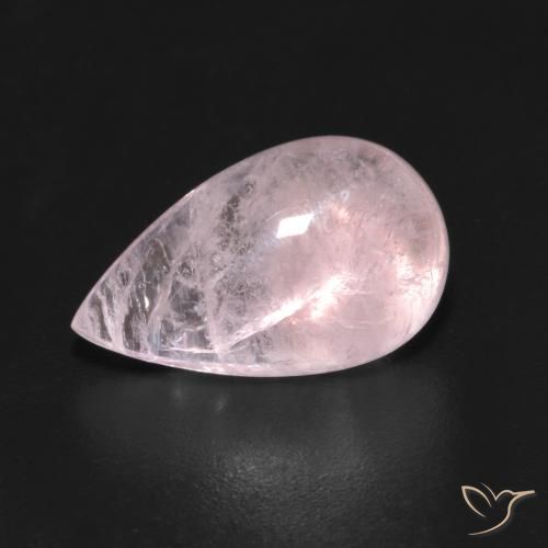 4.55ct Natural Medium-Light Pink Morganite, Pear Shape, Transparent