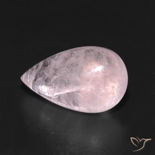 4.55 ct Pink Morganite Stone, Natural Morganite in Pear Cabochon Shape for Sale