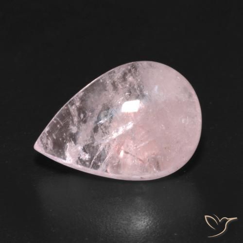 4.45ct Natural Rose Pink Morganite, Pear Shape, Transparent
