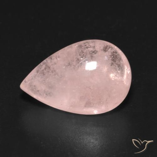 5.66ct Natural Light Rose Pink Morganite, Pear Shape, Transparent