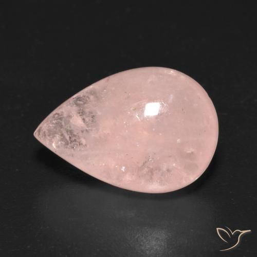 5.86ct Natural Medium Pink Morganite, Pear Shape, Transparent
