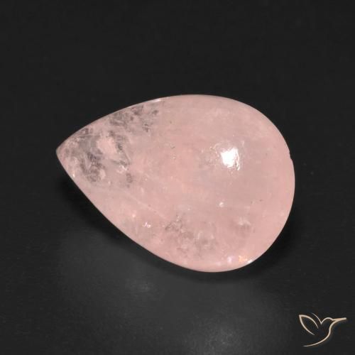 5.86 ct Pink Morganite Stone, Natural Morganite in Pear Cabochon Shape for Sale