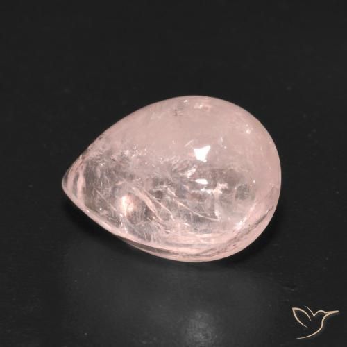 3.08 ct Pink Morganite Stone, Natural Morganite in Pear Cabochon Shape for Sale