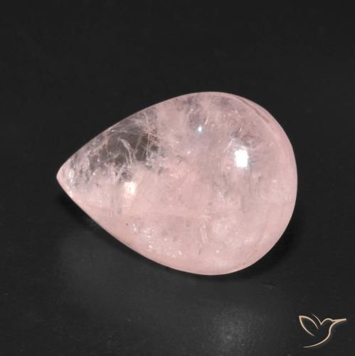 5.08 ct Pink Morganite Stone, Natural Morganite in Pear Cabochon Shape for Sale