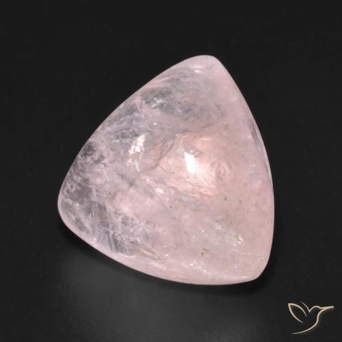 6.66 ct Pink Morganite Stone, Natural Morganite in Trillion Cabochon Shape for Sale
