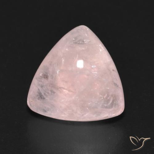 4.17ct Natural Light Coral Pink Morganite, Trillion, Transparent