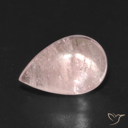4.31ct Natural Light Rose Pink Morganite, Pear Shape, Transparent