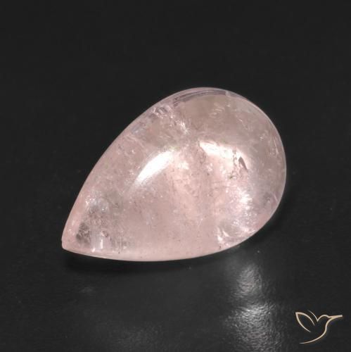 4.31 ct Pink Morganite Stone, Natural Morganite in Pear Cabochon Shape for Sale
