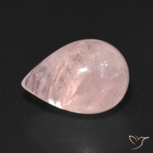 6.83ct Natural Coral Pink Morganite, Pear Shape, Transparent