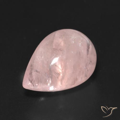 6.83 ct Pink Morganite Stone, Natural Morganite in Pear Cabochon Shape for Sale