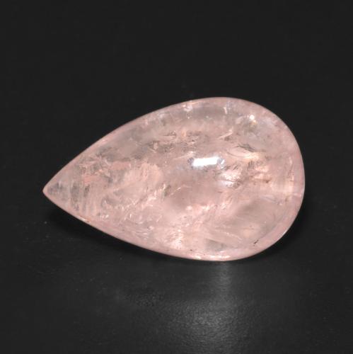 Rose Pink Morganite Gem - 5.6ct Pear Cabochon (ID: 606010)