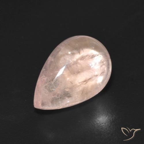 2.70 ct Pink Morganite Stone, Natural Morganite in Pear Cabochon Shape for Sale