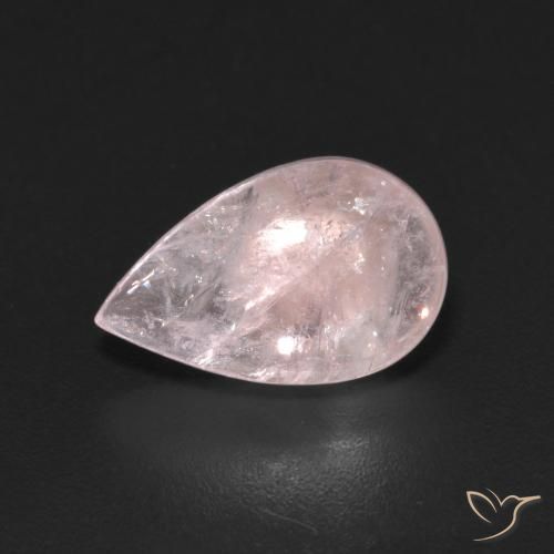 3.08ct Natural Rose Pink Morganite, Pear Shape, Transparent