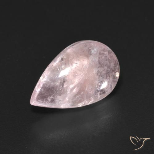 3.08 ct Pink Morganite Stone, Natural Morganite in Pear Cabochon Shape for Sale