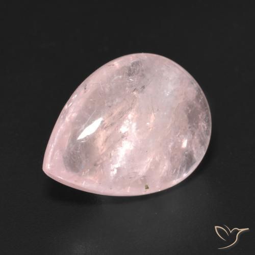 7.57 ct Pink Morganite Stone, Natural Morganite in Pear Cabochon Shape for Sale