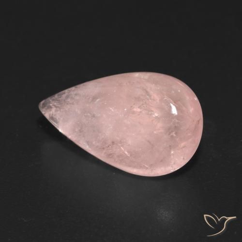 4.49 ct Pink Morganite Stone, Natural Morganite in Pear Cabochon Shape for Sale