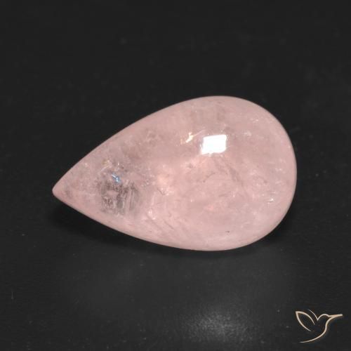 4.86ct Natural Medium Pink Morganite, Pear Shape, Transparent