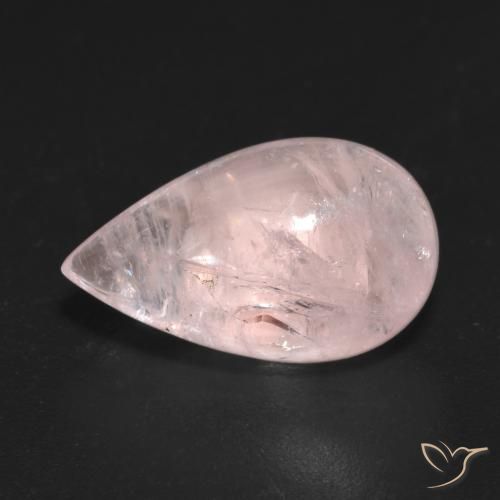 7.14ct Natural Light Rose Pink Morganite, Pear Shape, Transparent