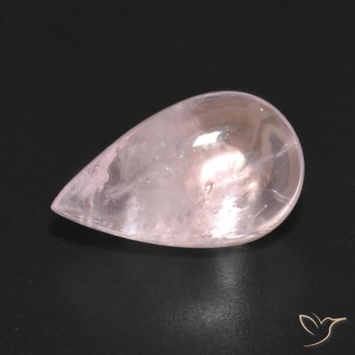 5.30 ct Pink Morganite Stone, Natural Morganite in Pear Cabochon Shape for Sale