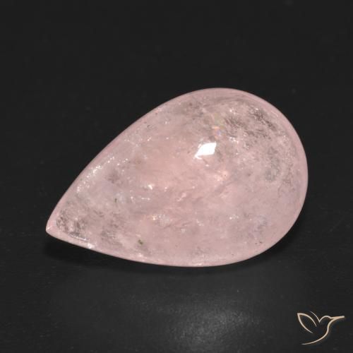 7.23ct Natural Light Pink Morganite, Pear Shape, Transparent
