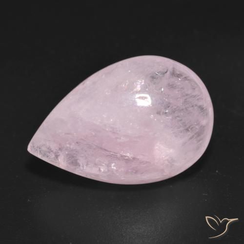 9.65ct Natural Bubblegum Pink Morganite, Pear Shape, Transparent