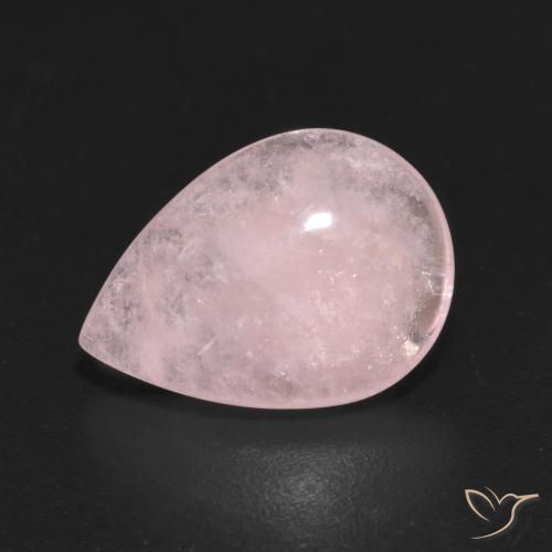 4.31ct Natural Light Peach Rose Morganite, Pear Shape, Transparent