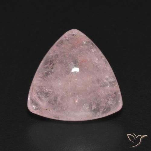 4.18ct Natural Light Coral Pink Morganite, Trillion, Transparent