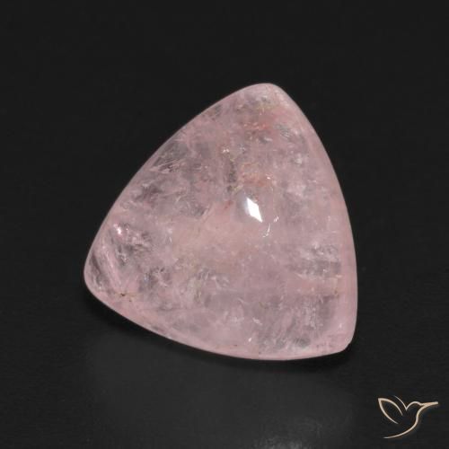 4.18 ct Pink Morganite Stone, Natural Morganite in Trillion Cabochon Shape for Sale