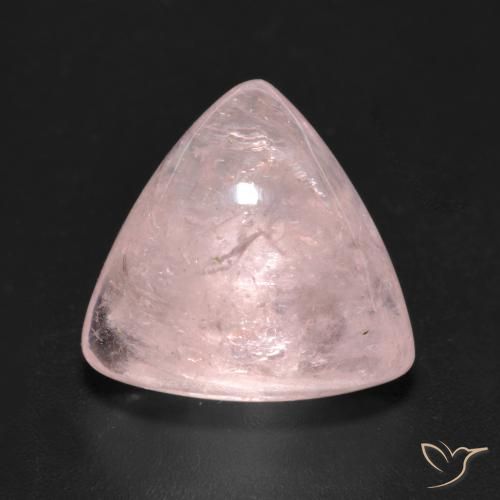 7.14ct Natural Rose Pink Morganite, Trillion, Transparent