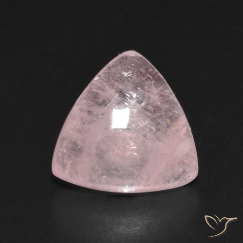 3.93ct Natural Coral Pink Morganite, Trillion, Transparent