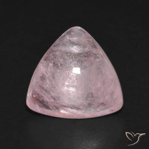 5.33ct Natural Coral Pink Morganite, Trillion, Transparent