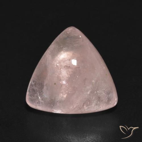 4.96 ct Pink Morganite Gemstone, Morganite Gem in Trillion Cabochon Shape for Sale.