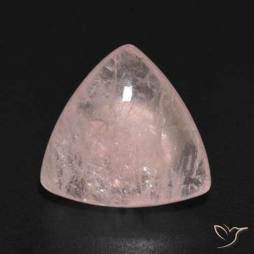 5.37ct Natural Light Coral Pink Morganite, Trillion, Transparent