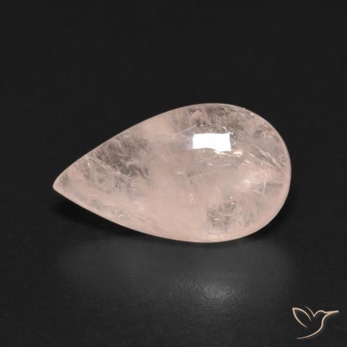 3.58ct Natural Rose Pink Morganite, Pear Shape, Transparent