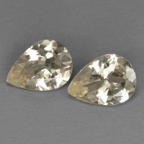Light Golden Morganite Gem - 0.7ct Pear Facet (ID: 618107)