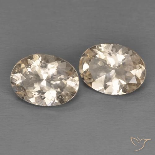 1.87 ctw Golden Morganite Stones, Natural Morganite in Oval Facet Shape for Sale