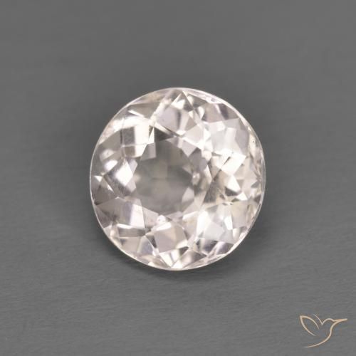 1.35 ct Pink Morganite Stone, Natural Morganite in Round Facet Shape for Sale