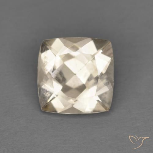 0.88ct Natural Light Golden Morganite, Cushion, VS