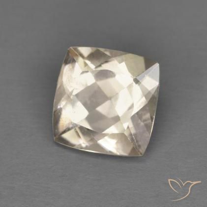 0.88 ct Golden Morganite Stone, Natural Morganite in Cushion-Cut Shape for Sale