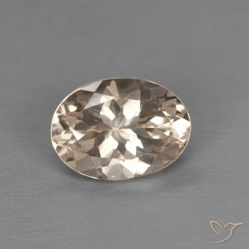 1.14ct Natural Salmon Pink Morganite, Oval, VVS-VS