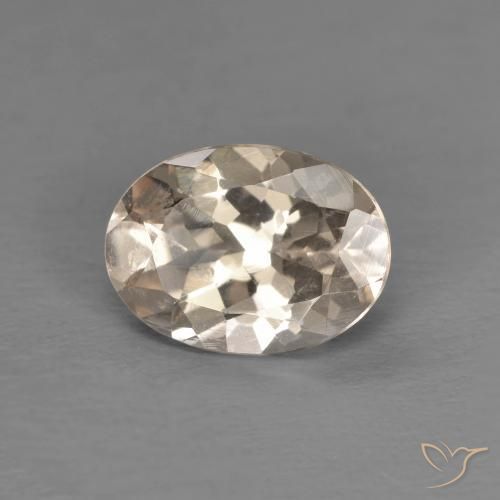 1.12 ct Golden Morganite Stone, Natural Morganite in Oval Facet Shape for Sale