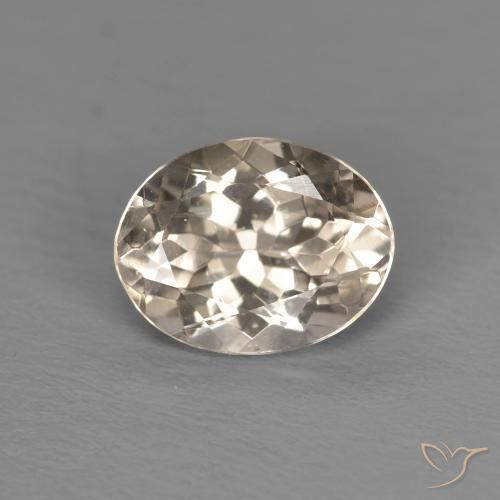 1.06ct Natural Light Golden Morganite, Oval, VVS-VS