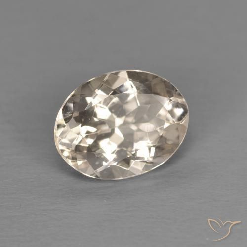 1.06 ct Golden Morganite Stone, Natural Morganite in Oval Facet Shape for Sale